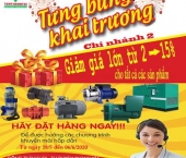 Tưng bừng khai trương chi nhánh 2 - Giảm giá sốc - Cơn lốc khuyến mãi