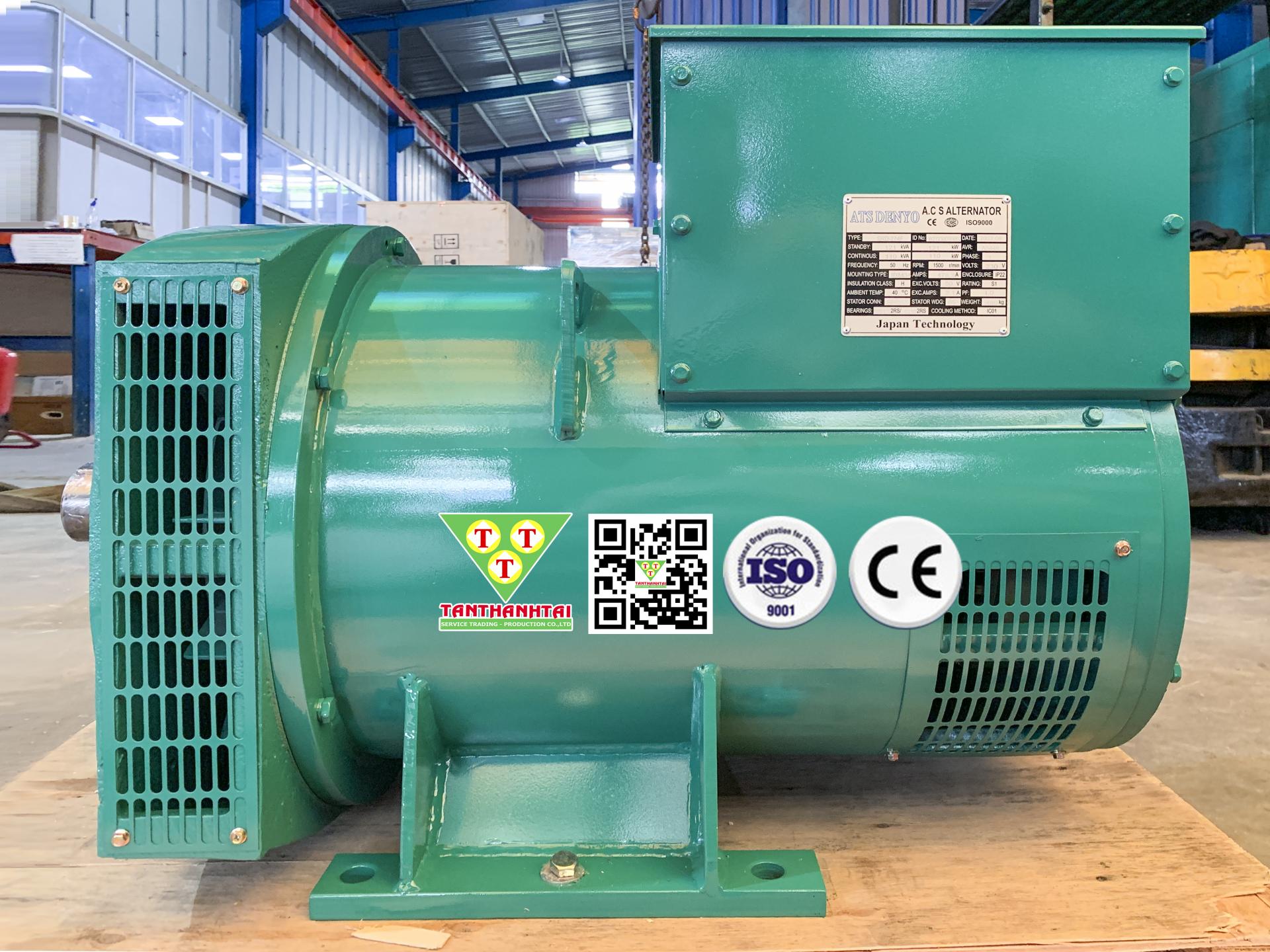 Đầu phát điện 147.2kVA - 1 pha 2 bạc đạn