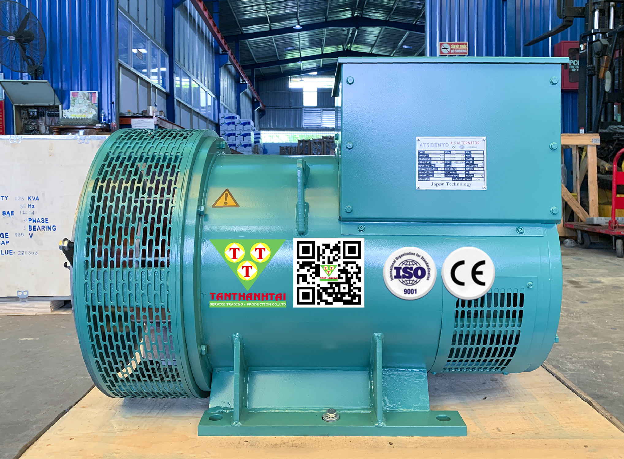 Đầu phát điện 160kVA - 1 bạc đạn 3 pha