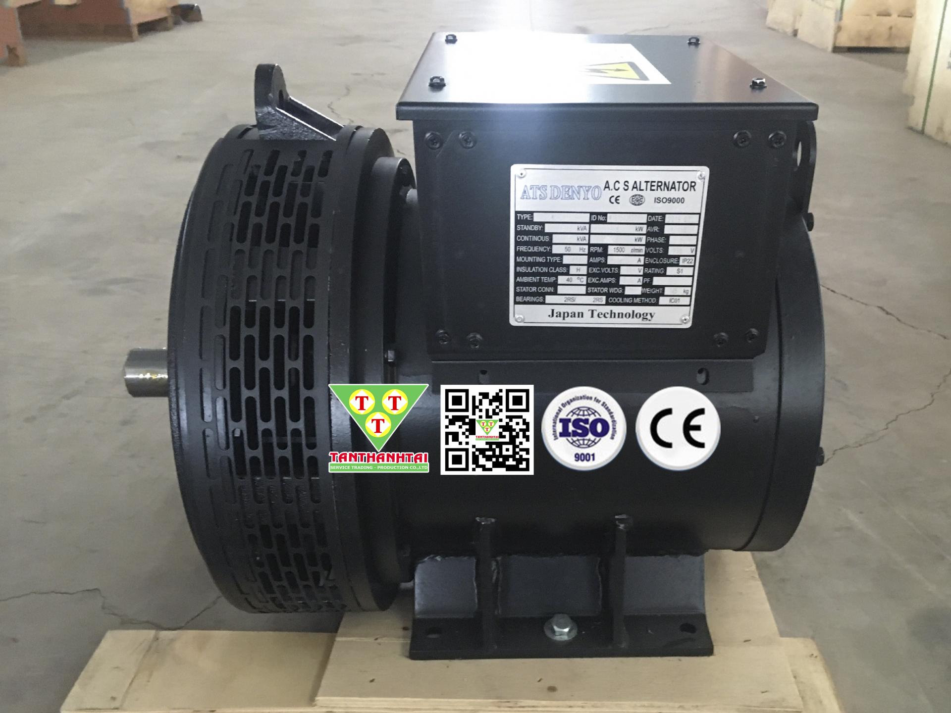 Đầu phát điện 18kVA - 1 pha 2 bạc đạn