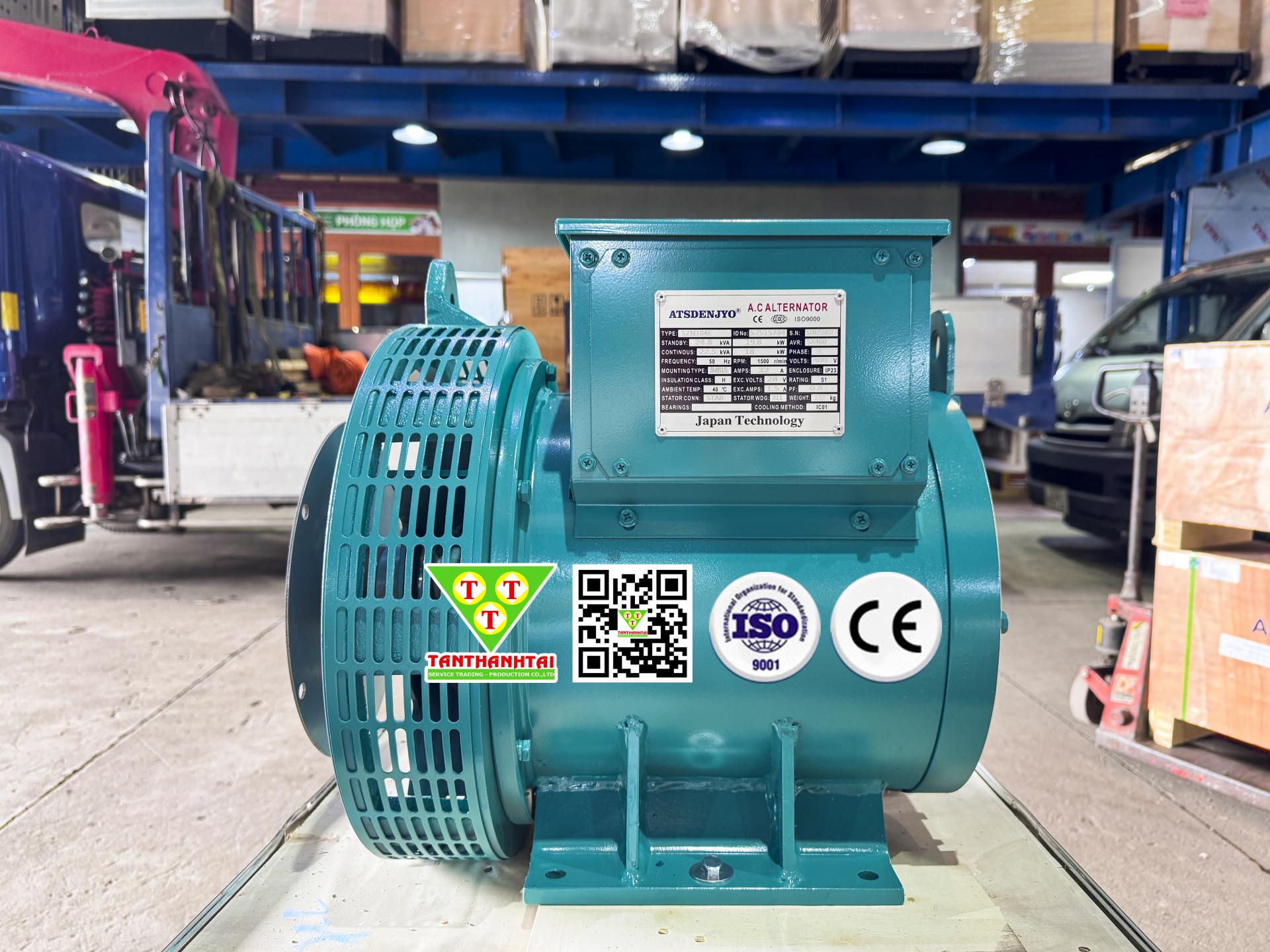 Đầu phát điện 22.5kVA - 1 bạc đạn 3 pha