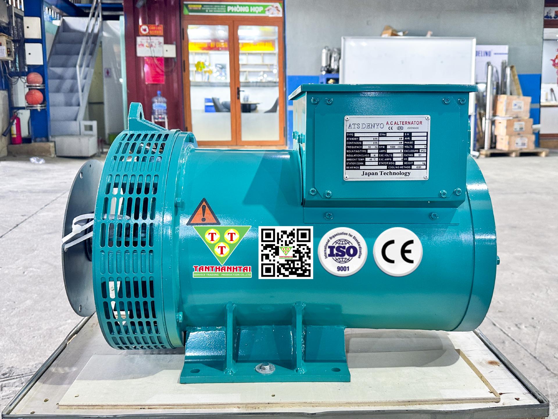 Đầu phát điện 30kVA - 1 pha 1 bạc đạn