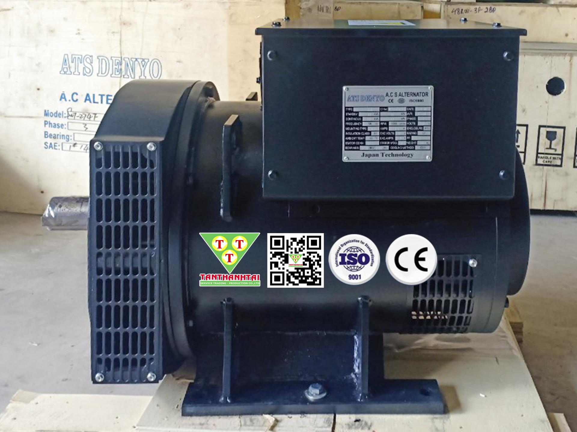 Đầu phát điện 40kVA - 1 pha 2 bạc đạn