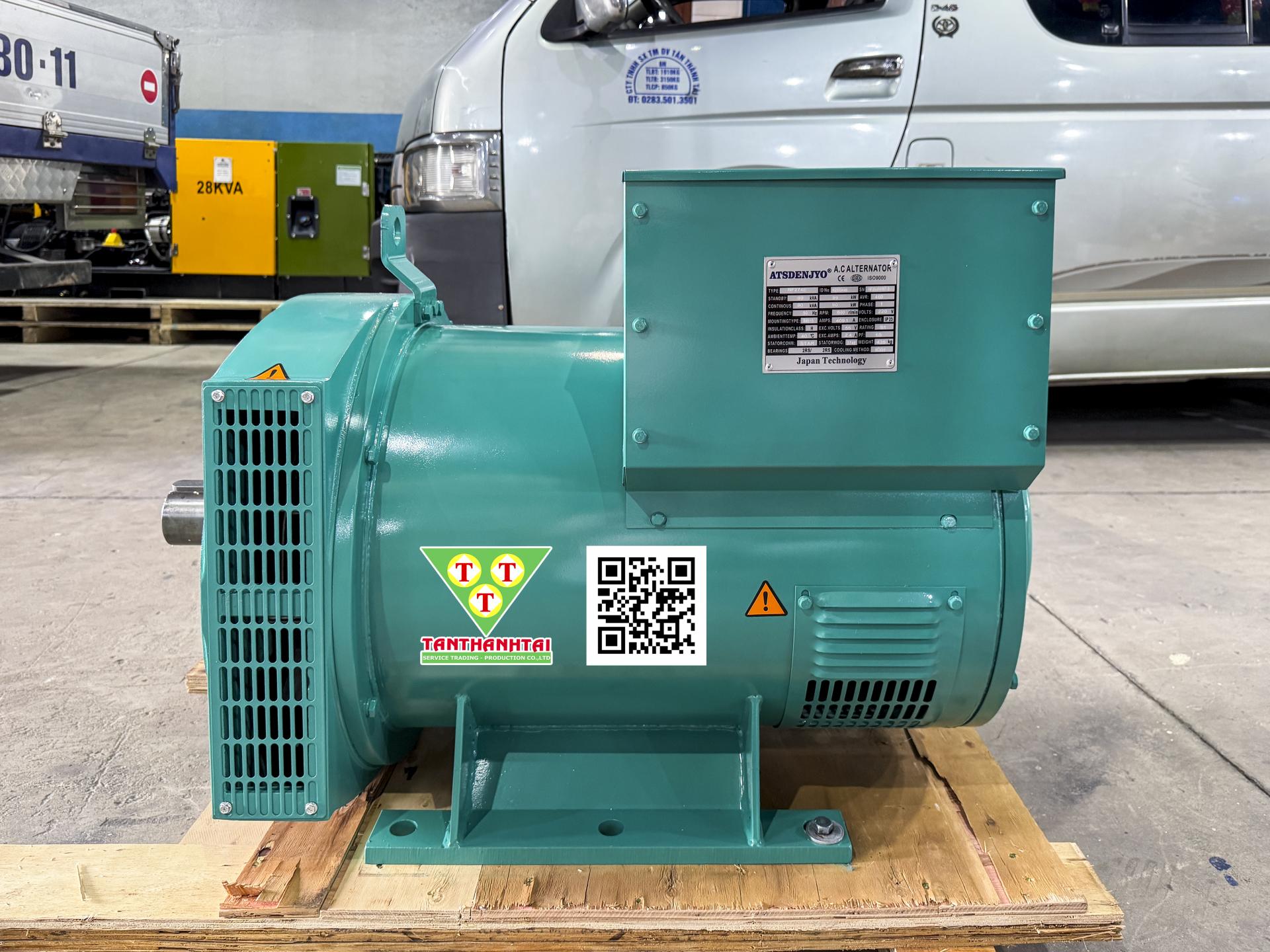 Đầu phát điện 90kVA - 1 pha 2 bạc đạn (New)