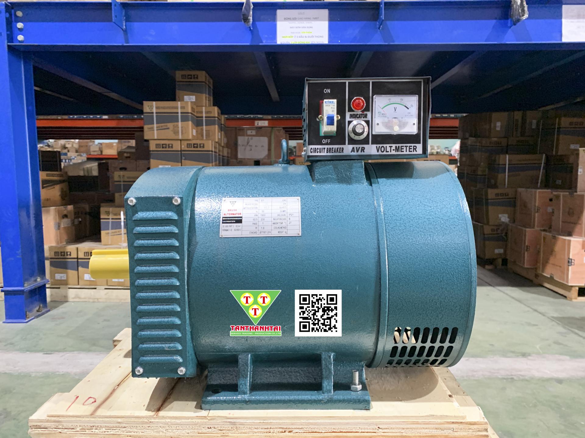 Đầu phát điện ST 10kw - 1 pha 2 bạc đạn - New