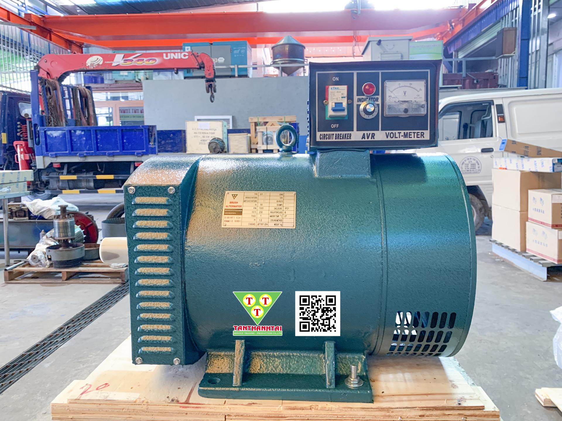 Đầu phát điện ST 20kw - 1 pha 2 bạc đạn
