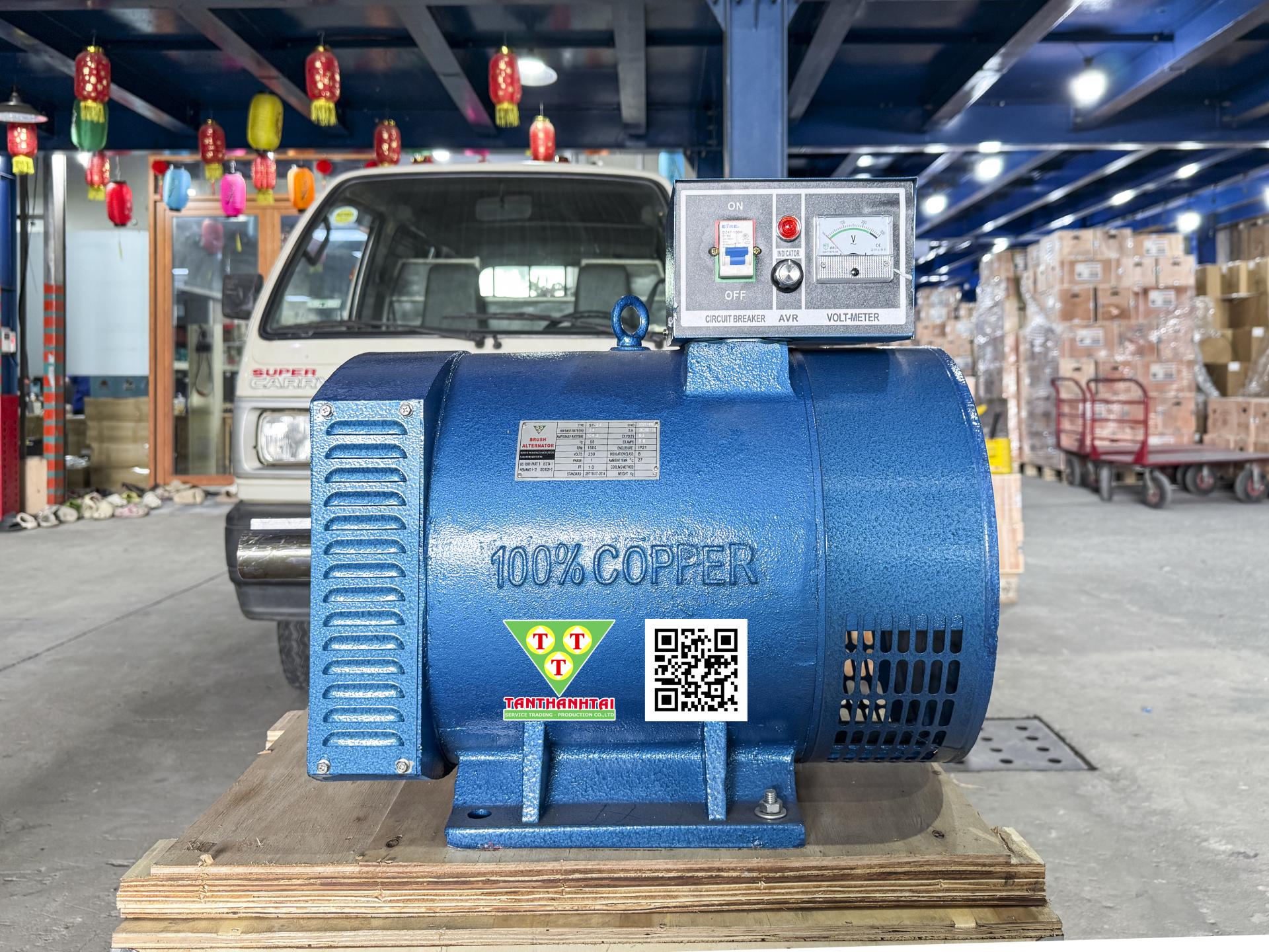Đầu phát điện ST 24kw - 1 pha 2 bạc đạn - New