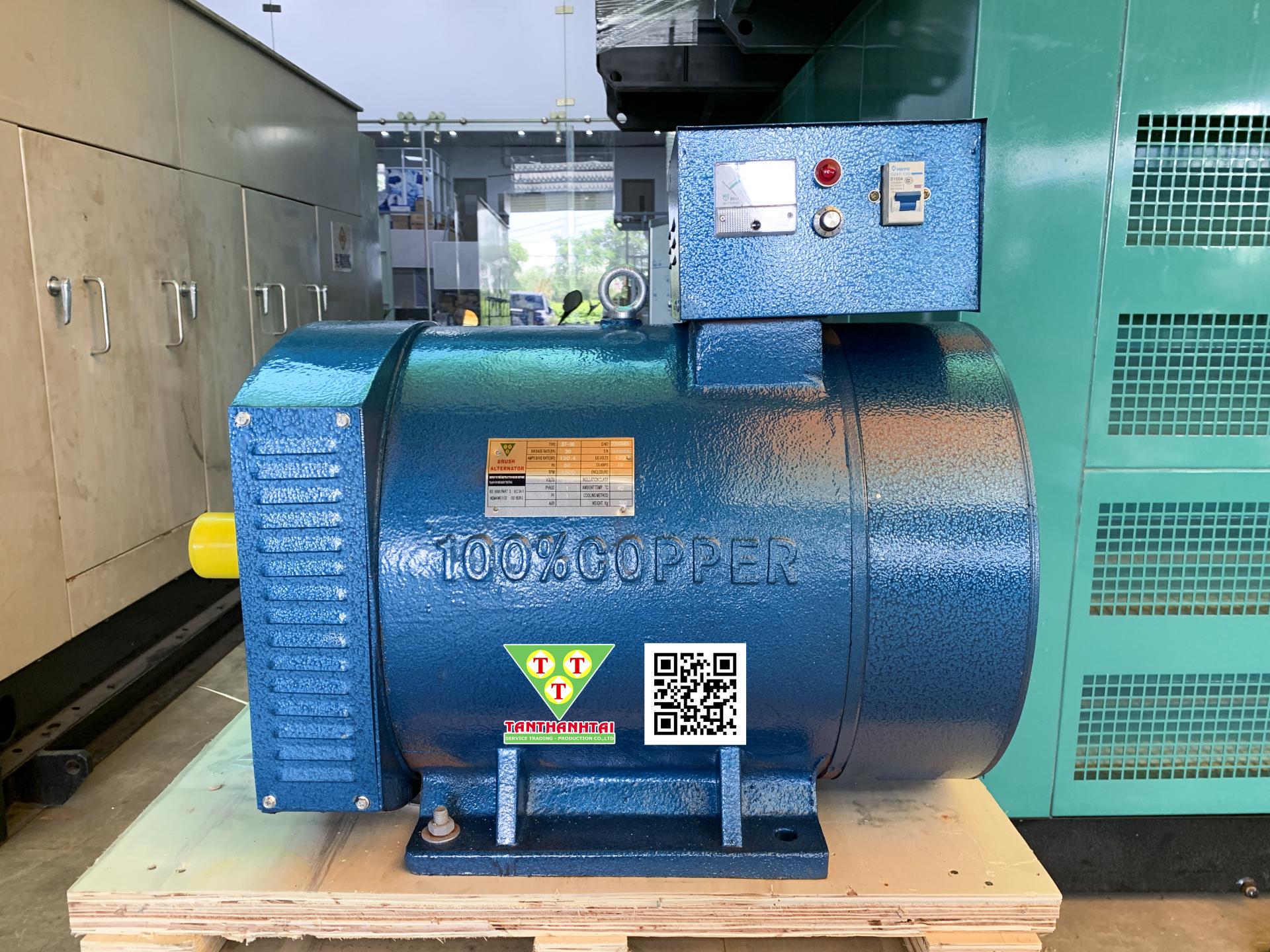 Đầu phát điện ST 30kw - 1 pha 2 bạc đạn - New