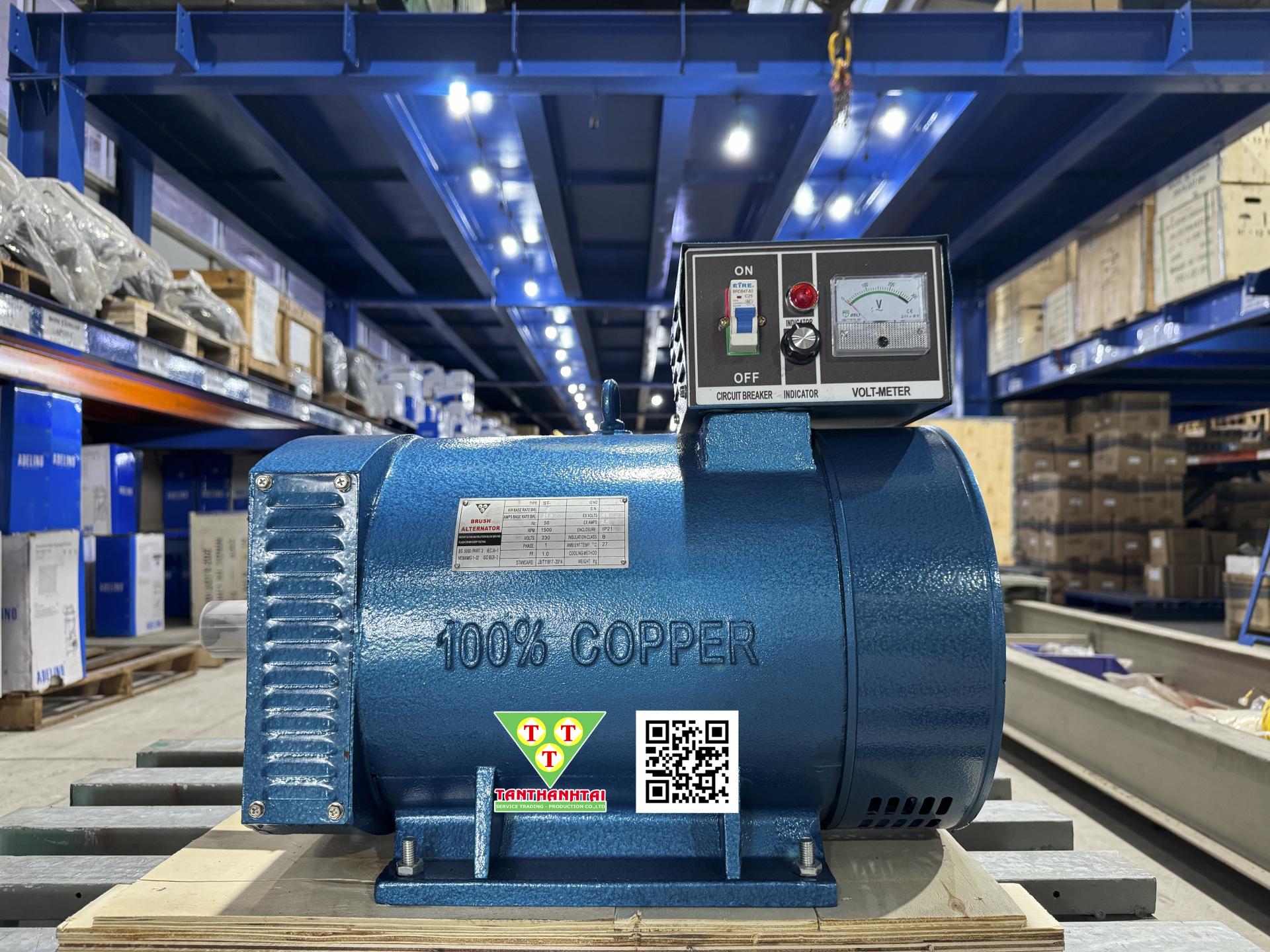 Đầu phát điện ST 5kw - 1 pha 2 bạc đạn