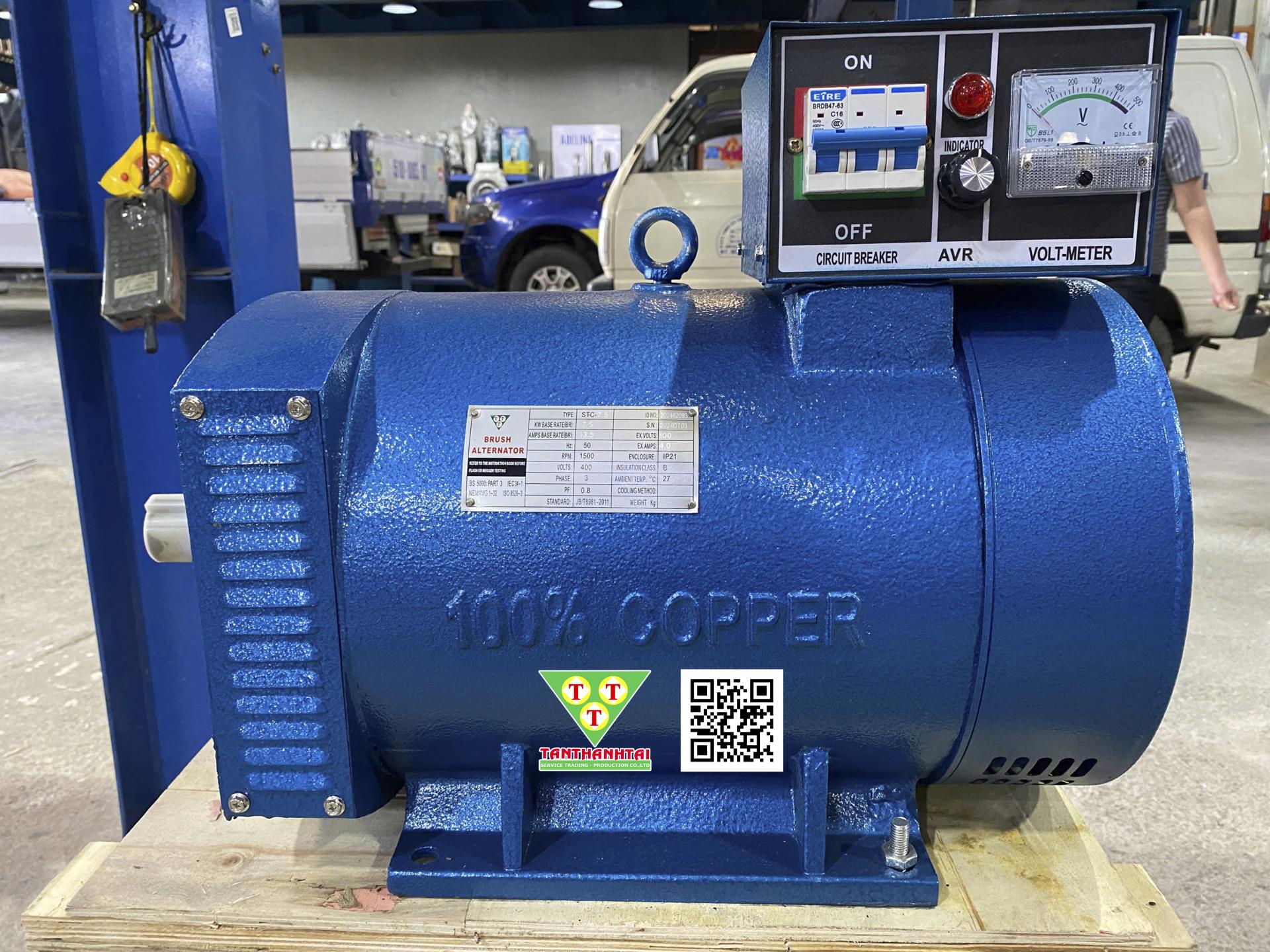 Đầu phát điện STC 7.5kw - 3 pha 2 bạc đạn