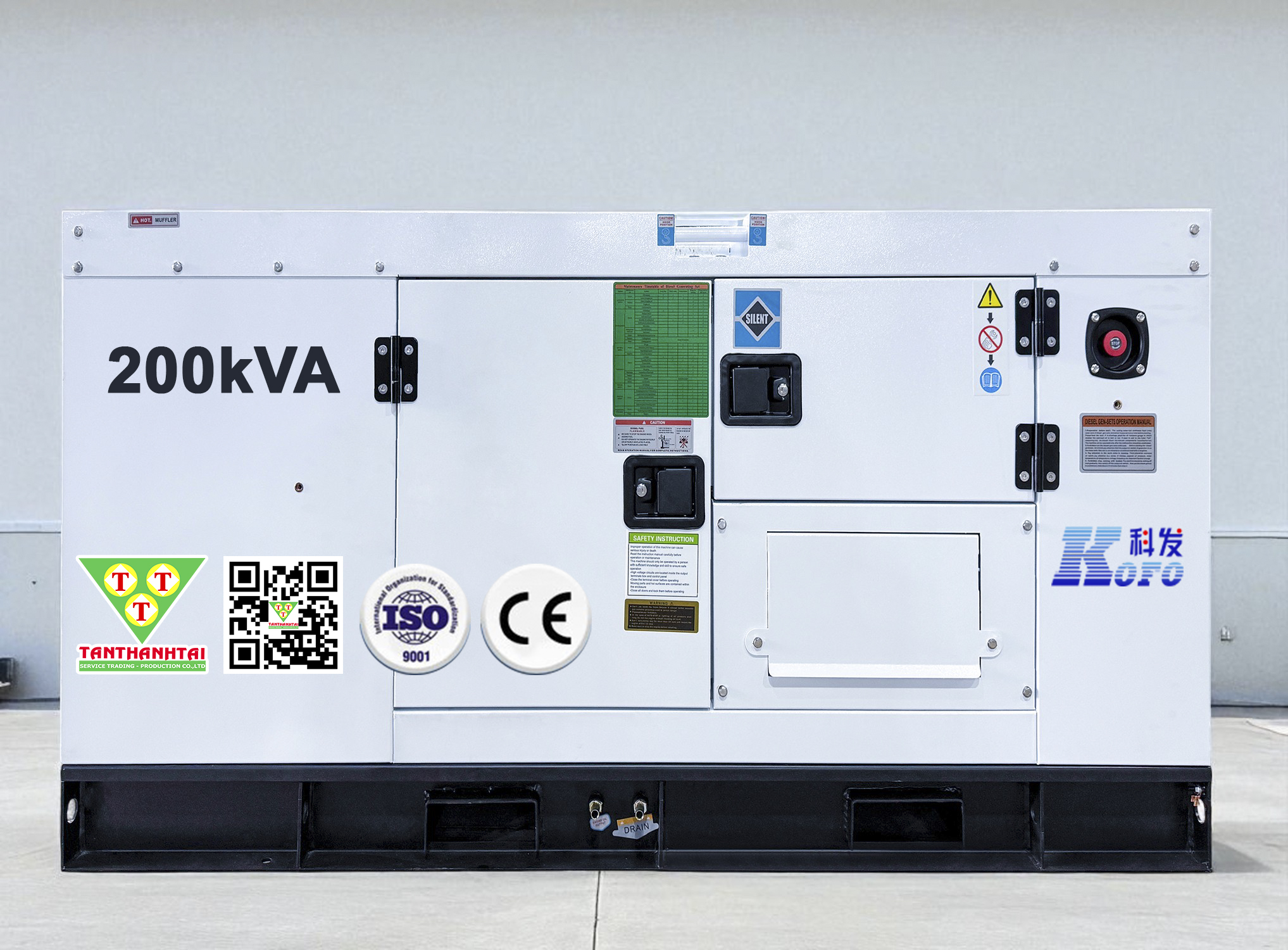 Máy phát điện KOFO 200kVA - Nhập khẩu mới 100%