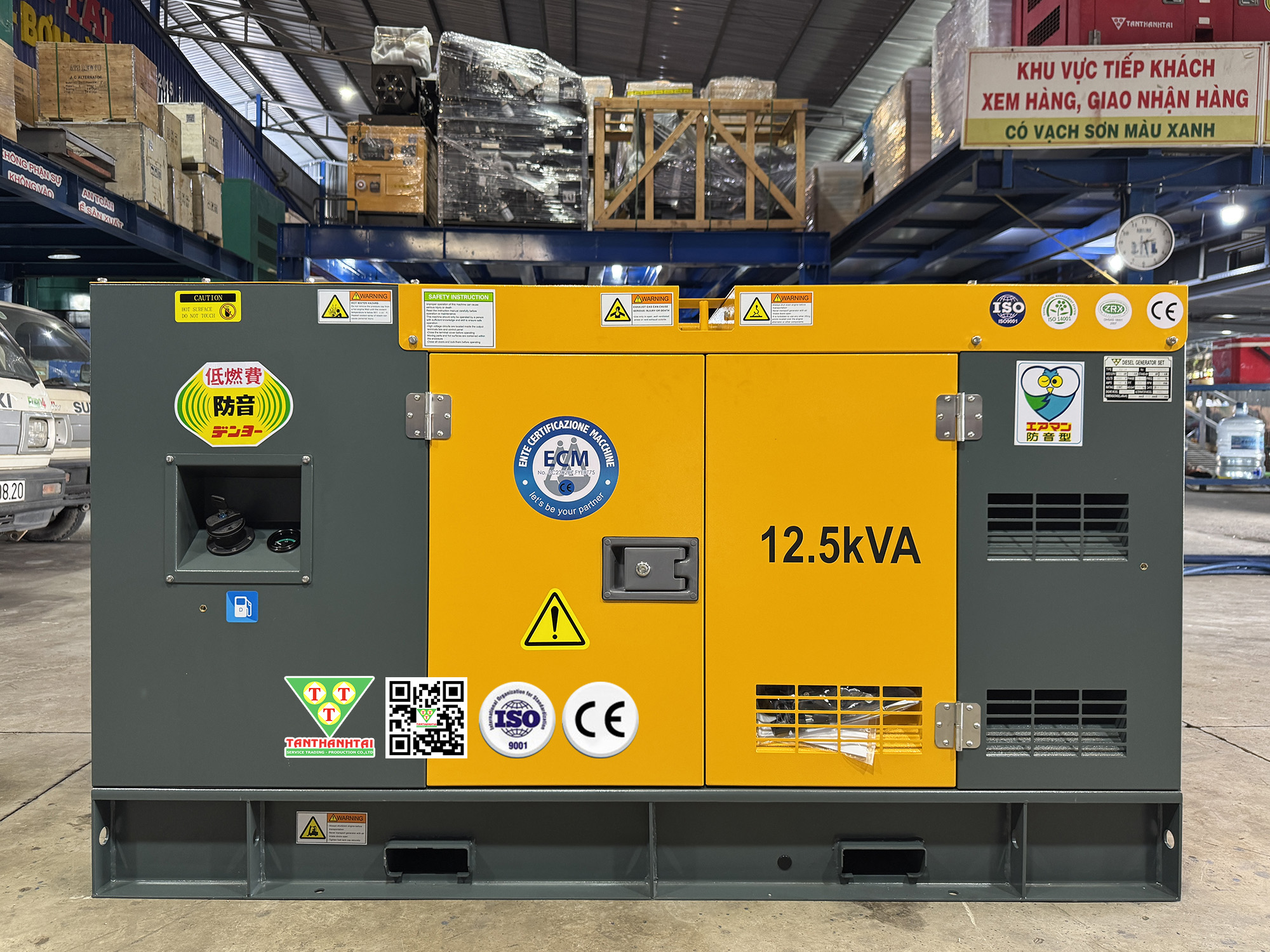Máy phát điện Tân Thành Tài 12.5kVA sử dụng động cơ AOLING - Nhập khẩu mới 100% (New)