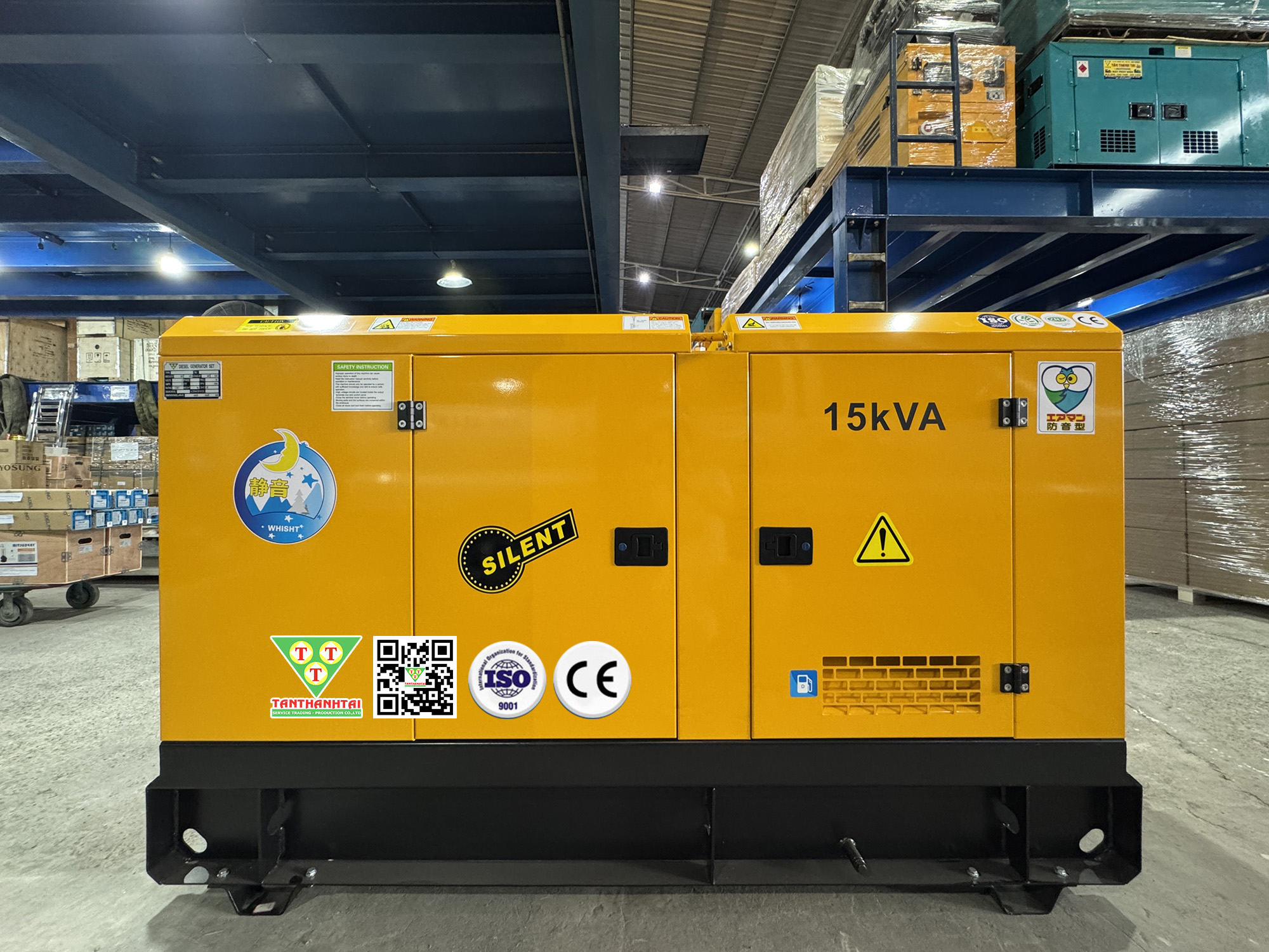 Máy phát điện Tân Thành Tài 15kVA sử dụng động cơ AOLING - Nhập khẩu mới 100% (New 3)